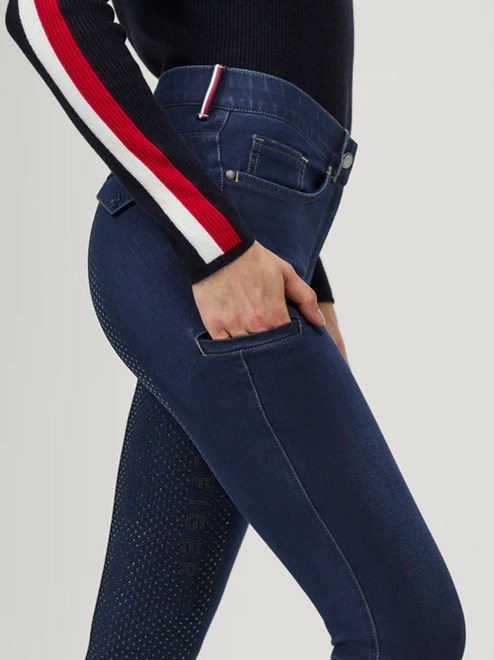 PANTALONE DENIM TOMMY HILFIGER EQUESTRIAN FULL GRIP Pantaloni Donna 